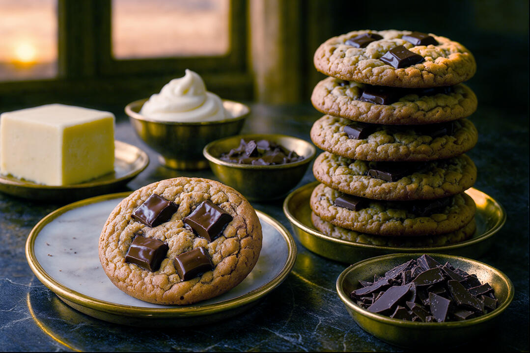 Fresh baked chocolate chip cookies
